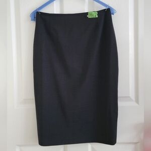 Antonio Melani Grey Wool Blend Pencil Skirt In Dark Grey, Size 0